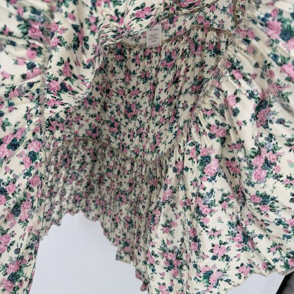 Crush by ABC Family Floral Mini Dress Rayon Size Large Coquette Ruffle Y2k - Picture 6 of 10